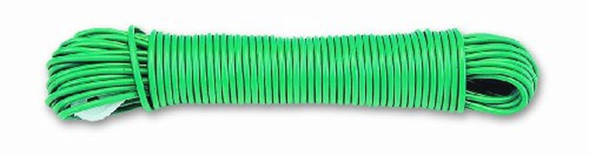 Waslijn polypropyleen met spankabel 2,7 mm - 10 meter groen — afbeelding 1