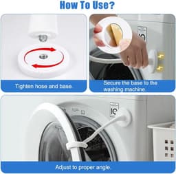 Wasmachine deurhouder - Universele - Inclusief 2 Metalen Plaatjes - Magnetische Deursteun geschikt voor Alle Wasmachines & Drogers - met 4,3 cm Magneetvoet - Magnetische deurbeugel - Verstelbaar - Schimmel & Geurtjes - Flexibel Rubber - Wit — thumbnail 3