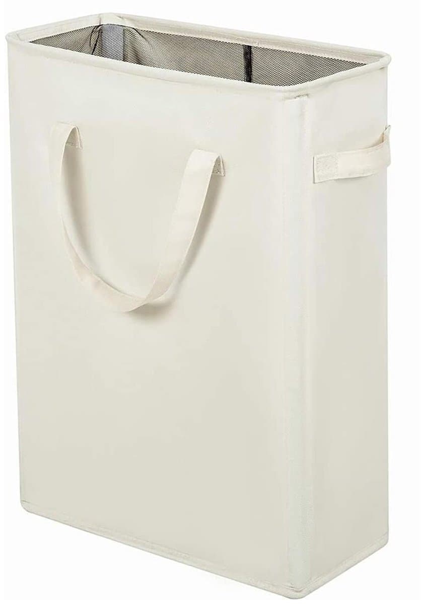 Smalle Opvouwbare wasmand Oxford doek wasmand - wasmanden - Opvouwbare Wasmand - Moderne Wasverzamelaar met Handvatten - voor slaapkamer, badkamer, slaapzaal - 45L (Beige) — afbeelding 1