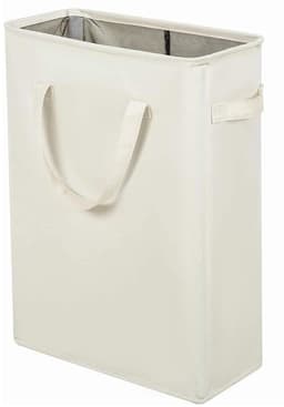 Smalle Opvouwbare wasmand Oxford doek wasmand - wasmanden - Opvouwbare Wasmand - Moderne Wasverzamelaar met Handvatten - voor slaapkamer, badkamer, slaapzaal - 45L (Beige) — thumbnail 1