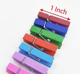 Mini houten wasknijpers 100 stuks - Veelkleurige clipjes voor kleding en foto's — thumbnail 4