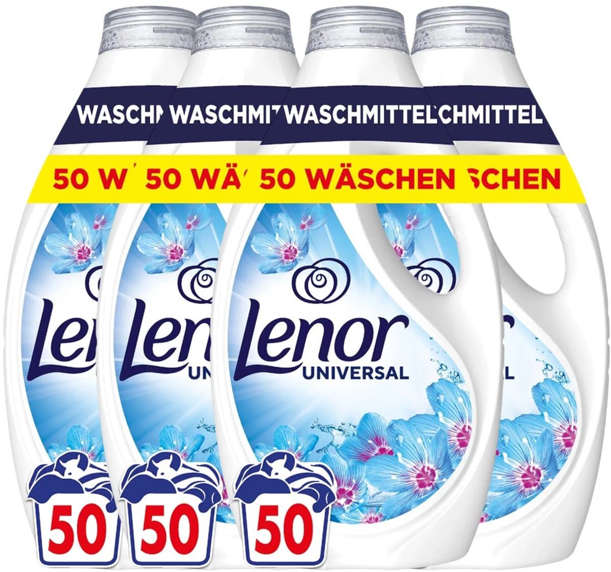 Lenor Universal Waschmittel Aprilfrisch – 4 x 2250 ml – 200 Wasbeurten – Voordeelverpakking — afbeelding 1
