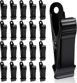 20 stuks kleine krokodillenklemmen - 4 cm brede metalen krokodillenklemmen voor werk, huisverbetering, draad, foto's, gordijnen, knutselen (Zwart) — thumbnail 1