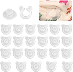 24 stuks Dekbedclips - Stevige - Dekbed Knijpers - Dekbed Klemmen - Voorkomt het verschuiven van je dekbed - Transparant — thumbnail 1