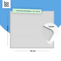 Lekbak Wasmachine - Opvangbak tegen lekkage - Siliconen - 60x60x1,5 cm - Grijs - Bodo — thumbnail 5