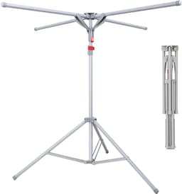 Droogrek inklapbaar - hoogte verstelbaar 100-180 cm - grijs — thumbnail 1