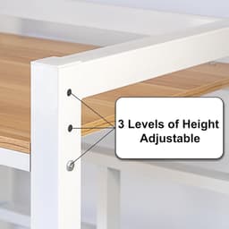 Wasmachinekast met droogkast en verstelbare rekken - Draagvermogen 300 kg - Voor badkamer, keuken, balkon en wasruimte — thumbnail 3