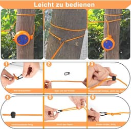Uittrekbare 10 meter waslijn met 10 gespen en 20 winddichte wasknijpers — thumbnail 4