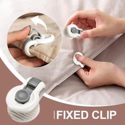 6-delige set - Antislip dekbedclip - Dekenhouder - Dekbedclip - Hoeslakenclip - Antislip hoeslakenclip - Antislip droogclip - Verstelbaar - Grijs - 5,2*3,6*3 cm - Geschikt voor dekbedden, kussens en gordijnen — thumbnail 2