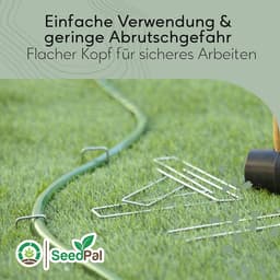 Grondankers 100 stuks - RVS en gegalvaniseerde haringen voor grondbevestiging - 150 mm x 30 mm x Ø 3 mm — thumbnail 2