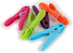 Wasknijpermandje met 30 Gekleurde Knijpers - Handig Ophangen en Sorteren — thumbnail 2