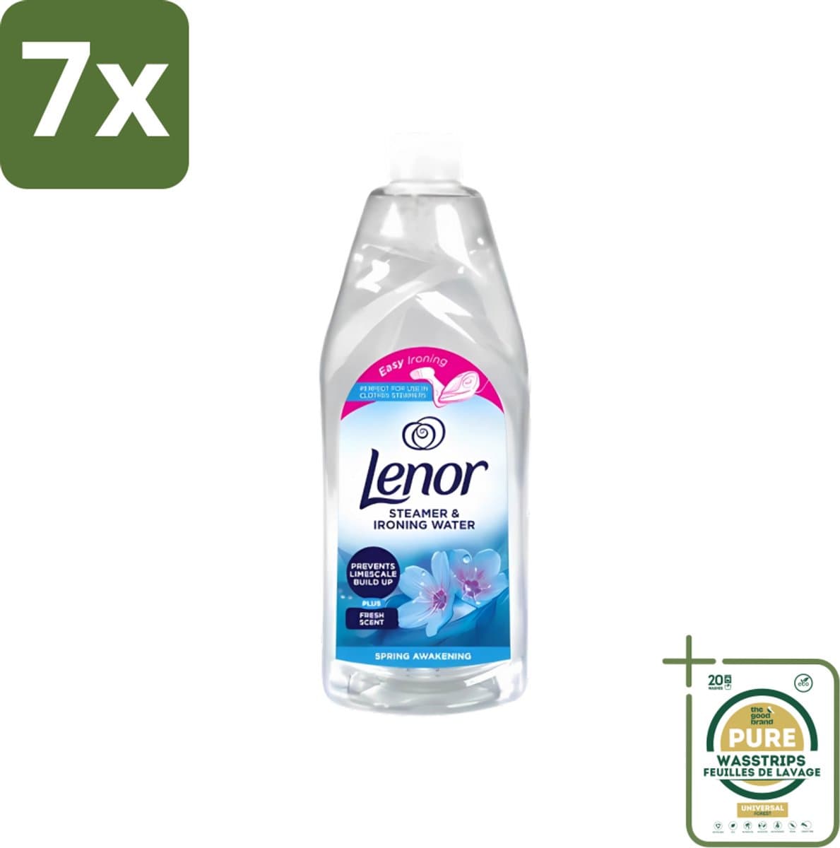 7 x Lenor - Strijkwater - Spring Awakening - Textielverfrisser - 1000 ml - Grootverpakking - Strijkwater - Textielverfrisser - Strijken - Wasgoed - Frisheid — afbeelding 1