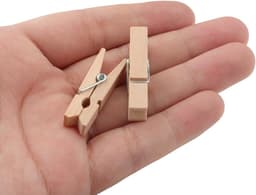 500 Mini Houten Wasknijpers 3,5 cm - Decoratieve Fotoclips voor Foto's & Knutselen — thumbnail 5