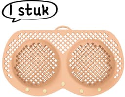 1 stuk - Waszak voor ondergoed - Siliconen waszak voor ondergoed, geschikt voor de wasmachine - Vormvaste en beschermende zak voor bh's en ondergoed - Abrikoos — thumbnail 1
