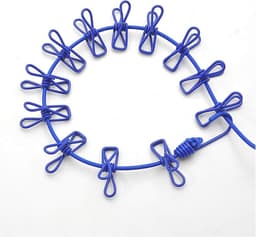Elastische Waslijn voor Buiten - Draagbare Waslijn met 12 Clips, Verstelbaar van 180 tot 360 cm — thumbnail 4