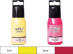 Artdeco 3D Dimensionale Verf Set – 2x50 ml – Geel & Rood – Geschikt voor Stof, Glas, Keramiek, Karton, Metaal, Papier & Steen – 3D Liner Textuur- en Reliëfschilderen Dimensional Paint — thumbnail 1