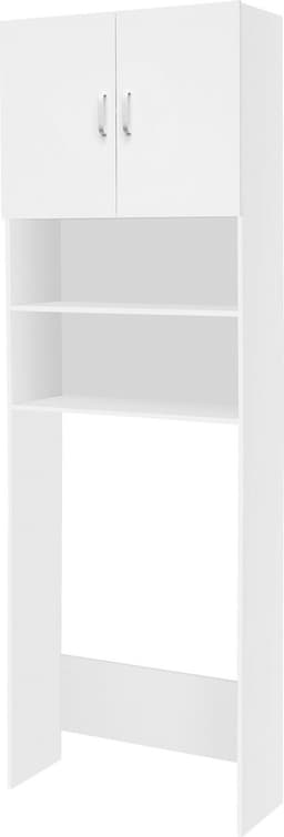 Wasmachinekast met twee deuren 190x63 cm Wit — thumbnail 2