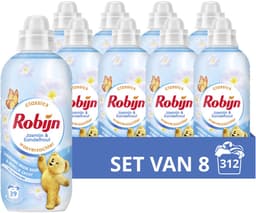 Robijn - Wasverzachter - Jasmijn & Sandelhout - 8 flessen - 312 wasbeurten - Voordeelverpakking — thumbnail 1