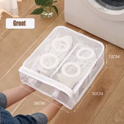 Colorful Sun® Waszak - Wasnet voor Schoenen - Groot - 1 st - 36 x 30 x 12 cm - Schoen Wassen - Speciale Zorg Waszak Huishouden - Netje Anti-Vervorming - Multifunctionele waszakje voor lingerie wasnet - sneaker cleaner waszakken voor wasgoed waszakken — thumbnail 1