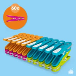 LaundrySpecialist Wasknijpers soft grip - 60 stuks - extra lang en stevig - Made in EU — thumbnail 4