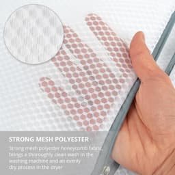3-pack - Delicate kleding mesh waszak - mesh bh-zak met ophanglus en rits - 6x7 inch lingerie waszak — thumbnail 4