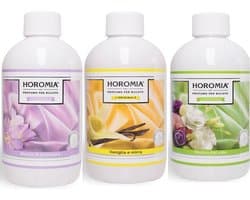 Wasparfum Horomia | 3 x 500 ml Brezza di primavera, Vaniglia e mirra, Musica del sol