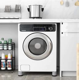 Boasty Wasmachine Verhoger 6CM - Antislip Wasmachine Voeten - Trillingsdempers Wasmachine - Geluidsdemper Wasmachine - Anti Vibratie Wasmachine - Anti Vibratie Pads - Wasdroger Verhoger - Koelkast Verhoger - kerstcadeau — thumbnail 2