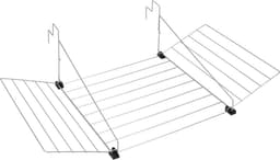 Tomado - Droogrek Tilburg - Voor radiator, balkon, deur of balustrade - 12 meter drooglengte - Ophangbaar - Zilvergrijs - 5 jaar garantie — thumbnail 1