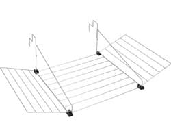 Tomado - Droogrek Tilburg - Voor radiator, balkon, deur of balustrade - 12 meter drooglengte - Ophangbaar - Zilvergrijs - 5 jaar garantie — afbeelding 1