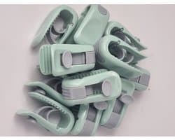 Dekbedclips-Gordijn bevestigingsclip set 8 stuks verpakt-kleur Groen