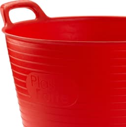 Plasticforte Flexibele emmer/kuip - rood - 42 liter - ECO kunststof - rond - 38 x 45 cm — thumbnail 4