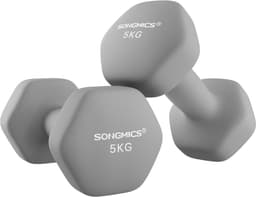 Dumbbellset van 2 - 2x5 kg -in stijlvol grijs — thumbnail 1
