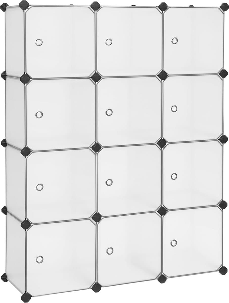 Stellingsysteem – 12 vakken – Metaal – Zilver — afbeelding 1