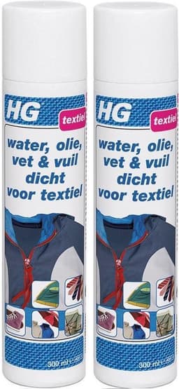 HG Water, Olie, Vet & Vuil Dicht Voor Textiel - 300 ml - 2 Stuks ! — thumbnail 2