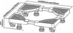 Maclean MC-855 - Wasmachine verhoger met 4 wielen - Meubelroller - Meubelverplaatser - Max. gewicht: 250kg - Antislip — thumbnail 5