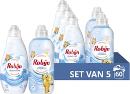 Robijn Perfect Match Wasmiddel en Wasverzachter Pakket - Stralend Wit + Jasmijn & Sandelhout - voor langdurige witbescherming - set van 5 (60 wasbeurten) — thumbnail 1