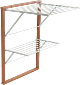 Droogrek KEVIN - afsluitbaar - 11 m uittrekbaar - hout - finish cherry — thumbnail 1