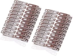 40x RVS Wasknijpers Zwaar – Multifunctionele Metalen Clips voor Ophangen Kleding en Sokken — thumbnail 4