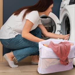 Waszak - 2 Stuks - Groot 40 × 50 CM - Waszakjes met Rits - Waszakken voor Wasgoed - Laundry Bag - Waszakje Lingerie - Wasnet - Waszak Wasmachine - Washing Bag - Waszakjes - Waszak Ondergoed - Waszakjes Groot - Wasnetten met Rits voor Wasgoe — thumbnail 3