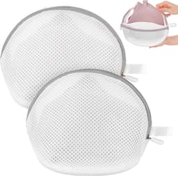 2-Pack BH-waszakken, rits mesh lingeriezakken voor wasgoed, lingeriezak voor ondergoed, waszakken voor vrouwen (grijs) — thumbnail 1