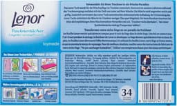 Lenor - Droogtrommeldoekjes - Aprilfris - Textielverfrisser - 34 Doekjes - Voordeelverpakking - 4 stuks — thumbnail 3