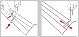 Tomado - Droogrek Iseo - 2 meter drooglengte - 58x17cm - Wit - Radiator - Balkon - Camping - Inklapbaar - Breedte aan te passen — thumbnail 4