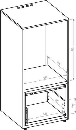 MOBISTOXX Wasmachine Kast - Set van 2 - Wasmachine Verhoger - Wasmachine Ombouw - 134 cm x 65 cm x 144 cm (B x D x H) - Met Lade Voor Wasmand - Voor Wasmachine en Droogkast - Wit — thumbnail 5