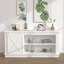 vidaXL - Ophangset - voor - minischuifdeur - 183 - cm - koolstofstaal - wit — thumbnail 1