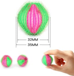 Wasballen 6 Stuks - Vuilvanger - Haren vanger - Wasmachinefilter berschermers - Wasbol - Wasballen - Wasbollen — thumbnail 3