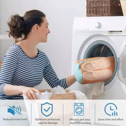 Waszak - Wasnet Voor Schoenen - Waszak Voor Schoenen - Schoenen Waszak - 39 x 19 Cm - Netje Anti-Vervorming - Delicaat Wasgoed - Schoen Wassen - Schoenenwaszak - Wasgoed - Wasmachine - Schoenen / Sneakers - Met Rits En Hangende Ring - Herbruikbaar — thumbnail 3