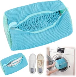 Waszak - Wasnet Voor Schoenen - Waszak Voor Schoenen - Schoenen Waszak - 39 x 19 Cm - Netje Anti-Vervorming - Delicaat Wasgoed - Schoen Wassen - Schoenenwaszak - Wasgoed - Wasmachine - Schoenen / Sneakers - Met Rits En Hangende Ring - Herbruikbaar — thumbnail 1