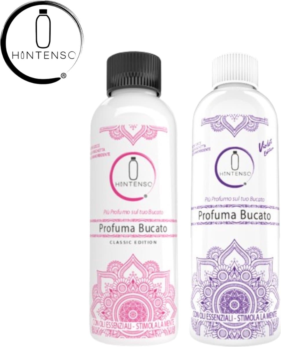 Wasparfum Hintenso Violet Edition Lavendel 500ml + Wasparfum Hintenso Classic Edition Pink 500ml - Proefpakket - 140 Wasbeurten - Inclusief 1 gratis tester - Frisse was - Heerlijke geur - Textielverfrisser - Wasverzachter - Lavendel - Bloemengeur — afbeelding 1
