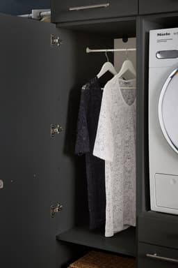 Interiax WASHWALL 'Mary' Wasmachine Opbergkast Antraciet - Met 3 Legplanken - 162x50x67.5 cm — thumbnail 5