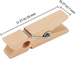NTH products- Wasknijpers Mini Houten - Set van 400 - 3,5 x 0,7 cm - Voor Knutselen - Doe-het-zelf Decoratie - Betrouwbare Grip - Knutselmateriaal — thumbnail 2